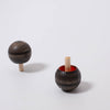 Turn over Spinning Top in grey with red or green | © Conscious Craft